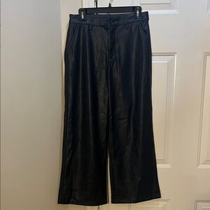 Kut from the Kloth Charcoal Bluish Grey Vegan Leather Dress Pant